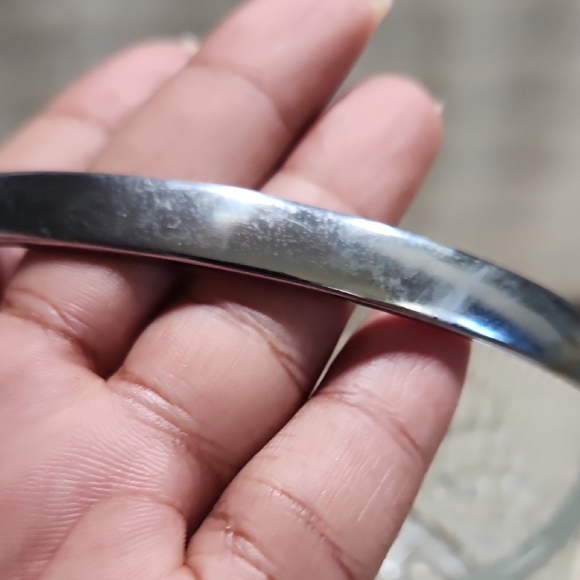 Vintage Clear Glass Ice Bucket with Silver Handle - Picture 6 of 6